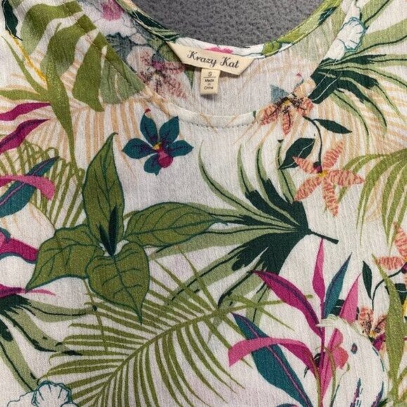 Krazy Kay Women's Dress,Size‎ Small Floral,sleeveless,Preppy,Casual,Lightweight - Picture 10 of 12